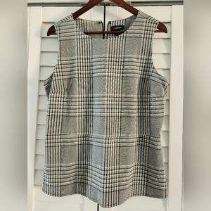 Sleeveless houndstooth top